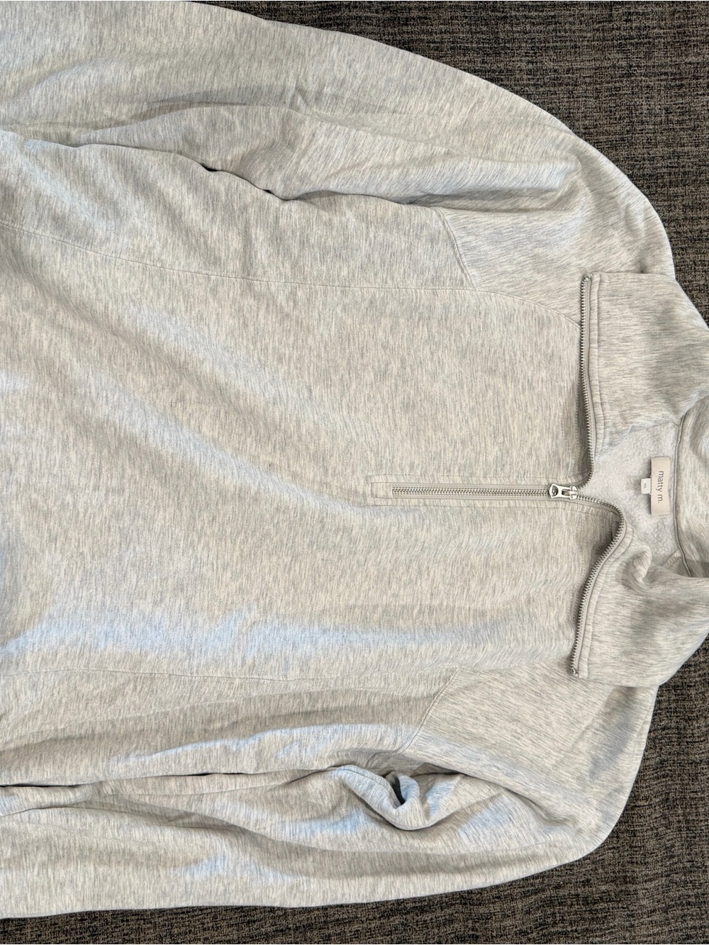 Women's Matty M. Half-Zip Pullover Sweater - Light Gray